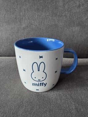 NEW Large White And Blue Miffy Mug